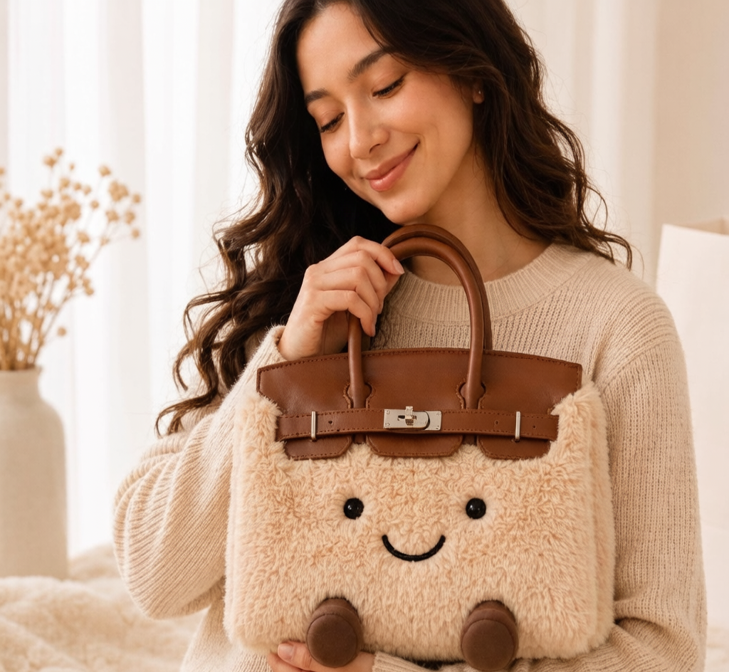 Woman holding CloudFlirty bag